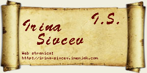 Irina Sivčev vizit kartica